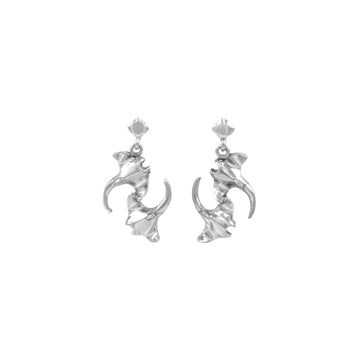 DiveSilver Double Manta Ray Double Manta Ray Sterling Silver  Post Earrings TER2216